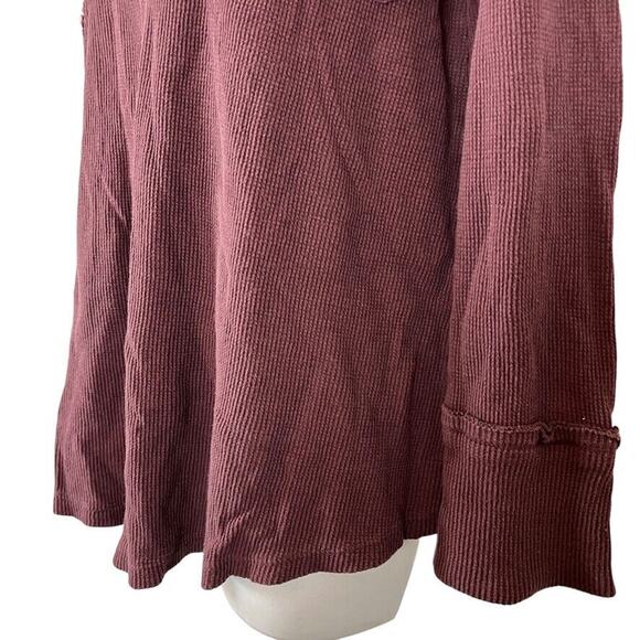 Soft Surroundings Womens Waffle Knit Embroidered Floral V-Neck Long Sleeve Top S - Picture 8 of 16